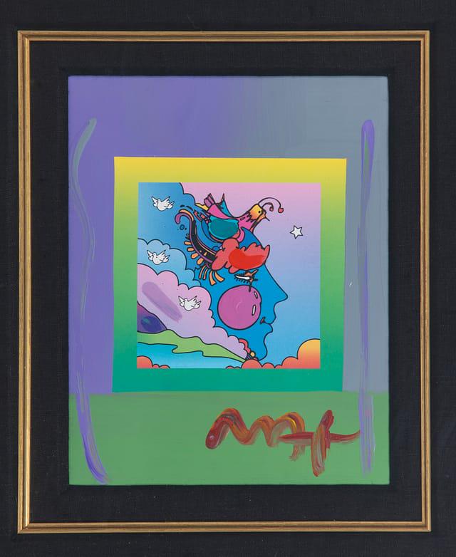Ensemble de lithographies signées Peter Max – Statue de la Liberté, Beauté Blushing, Woodstock – Art encadré avec détails peints à la main OFFRE À DURÉE LIMITÉE !!!