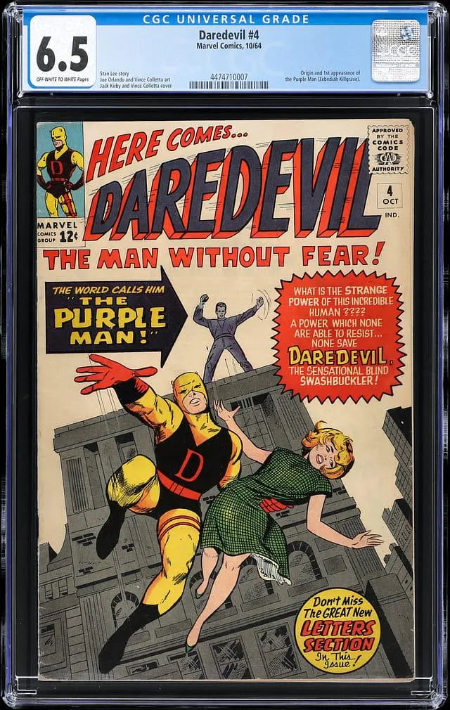 CGC Graded Comic Lot - Marvel Secret Wars #8 9.4, Daredevil #4 6.5, Jonny Quest #1 4.5 - Rare Collector's Set!