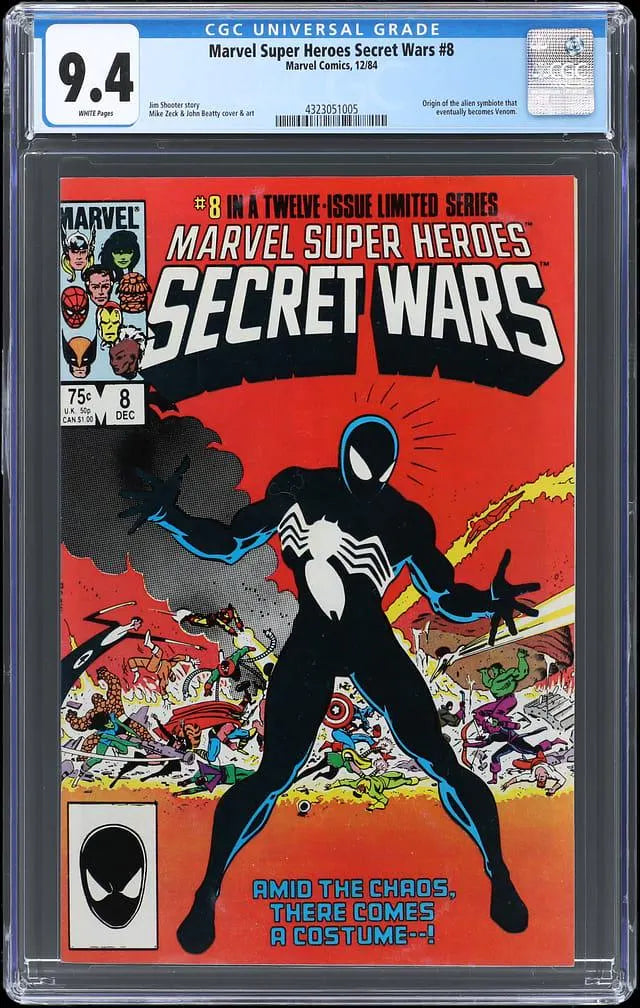 CGC Graded Comic Lot - Marvel Secret Wars #8 9.4, Daredevil #4 6.5, Jonny Quest #1 4.5 - Rare Collector's Set!